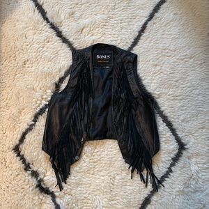 Fringe Genuine Leather Vest